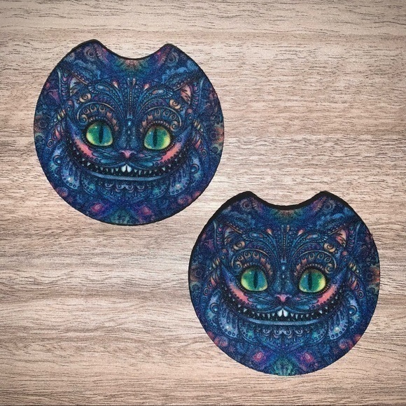 Disney Accessories - Disney Alice In Wonderland Cheshire Cat car coasters set new